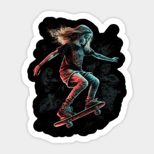 skater girl Sticker